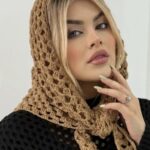 مینی اسکارف سه گوش مکرومه