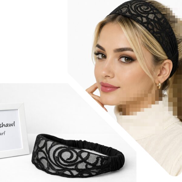 هدبند گیپور گل شنل